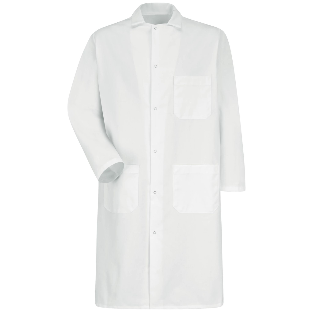 Gripper-Front Butcher Frock with Exterior Pocket