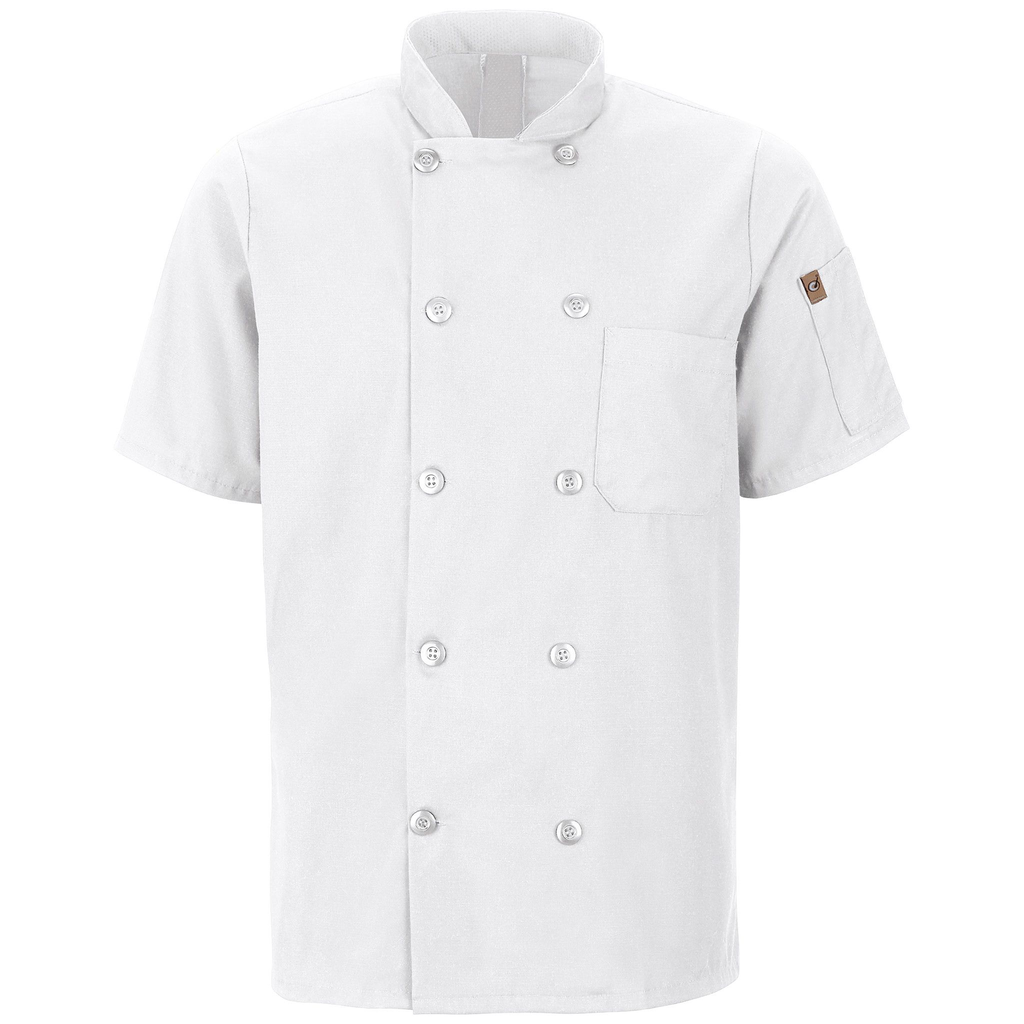 Men's Short Sleeve Chef Coat with OilBlok + MIMIX®