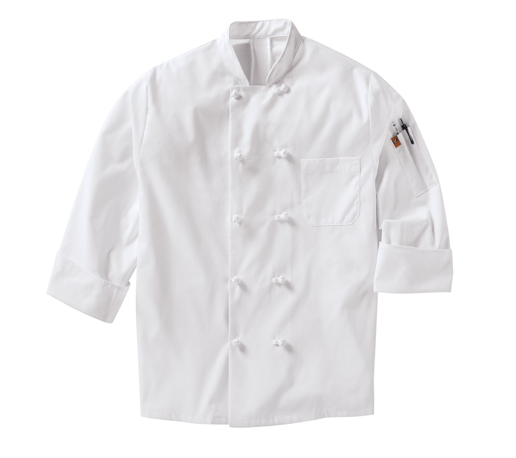 Men's Ten Knot Button Chef Coat with OilBlok + MIMIX®
