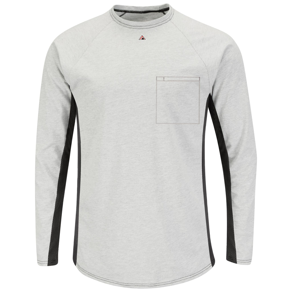 Men's FR Long Sleeve Base Layer with Concealed Chest Pocket