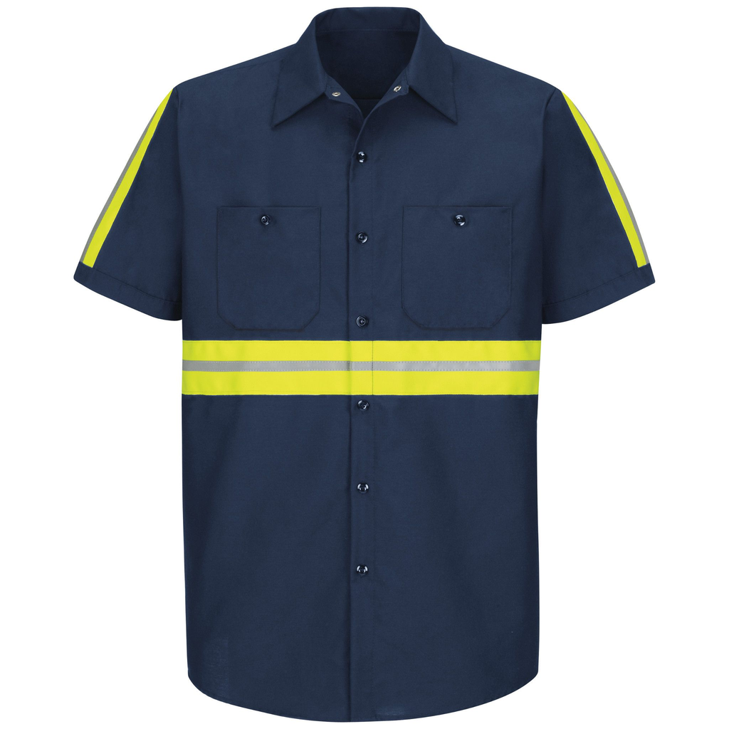 Short Sleeve Enhanced Visibility Industrial Work Shirt
