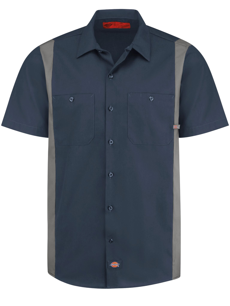 Men's Industrial Color Block Short-Sleeve Shirt