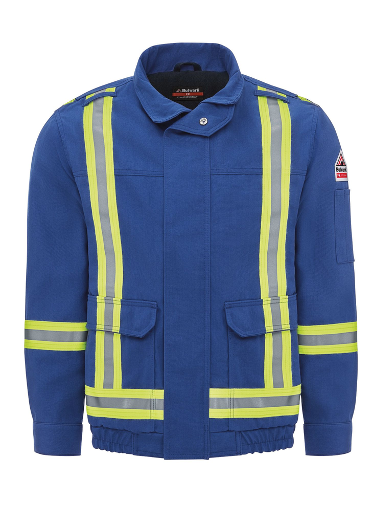 Men's Lightweight Nomex FR Lined Bomber Jacket with Reflective Trim