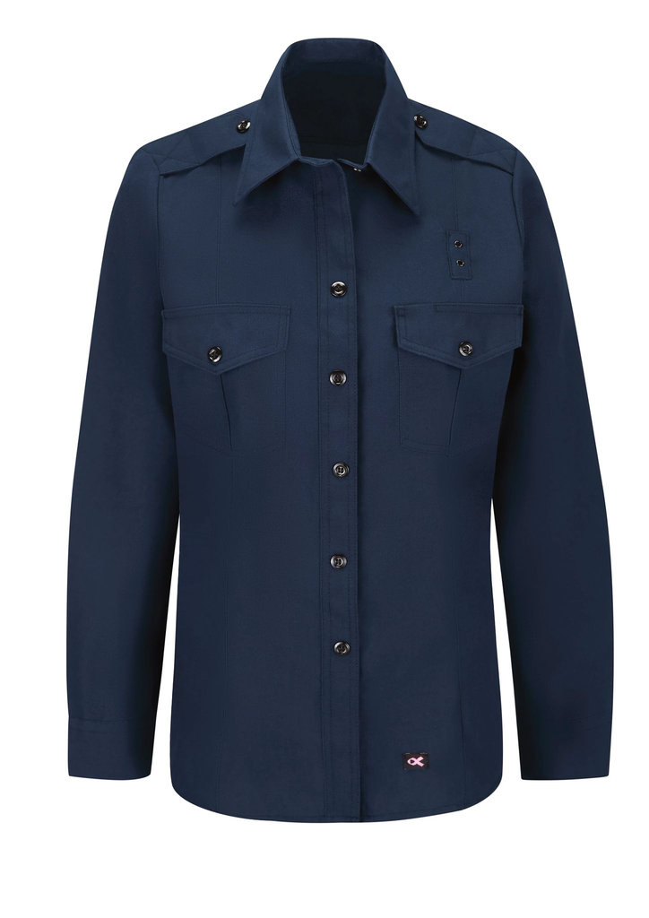 Women's Non-FR 100% Cotton Classic Long Sleeve Fire Chief Shirt