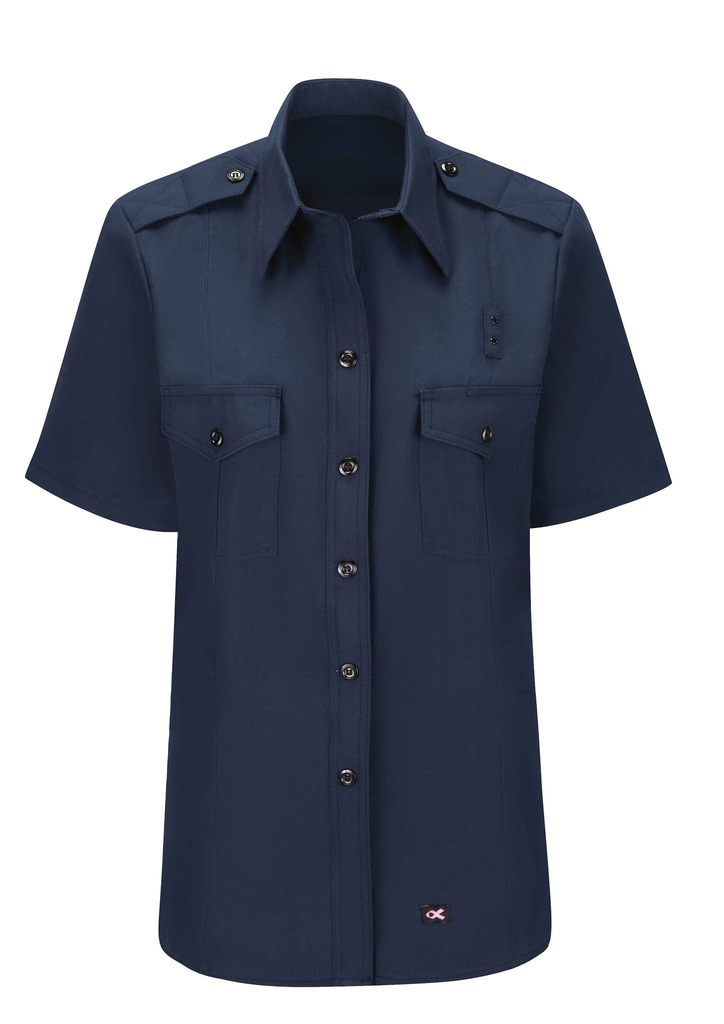 Women's Non-FR 100% Cotton Classic Short Sleeve Fire Chief Shirt