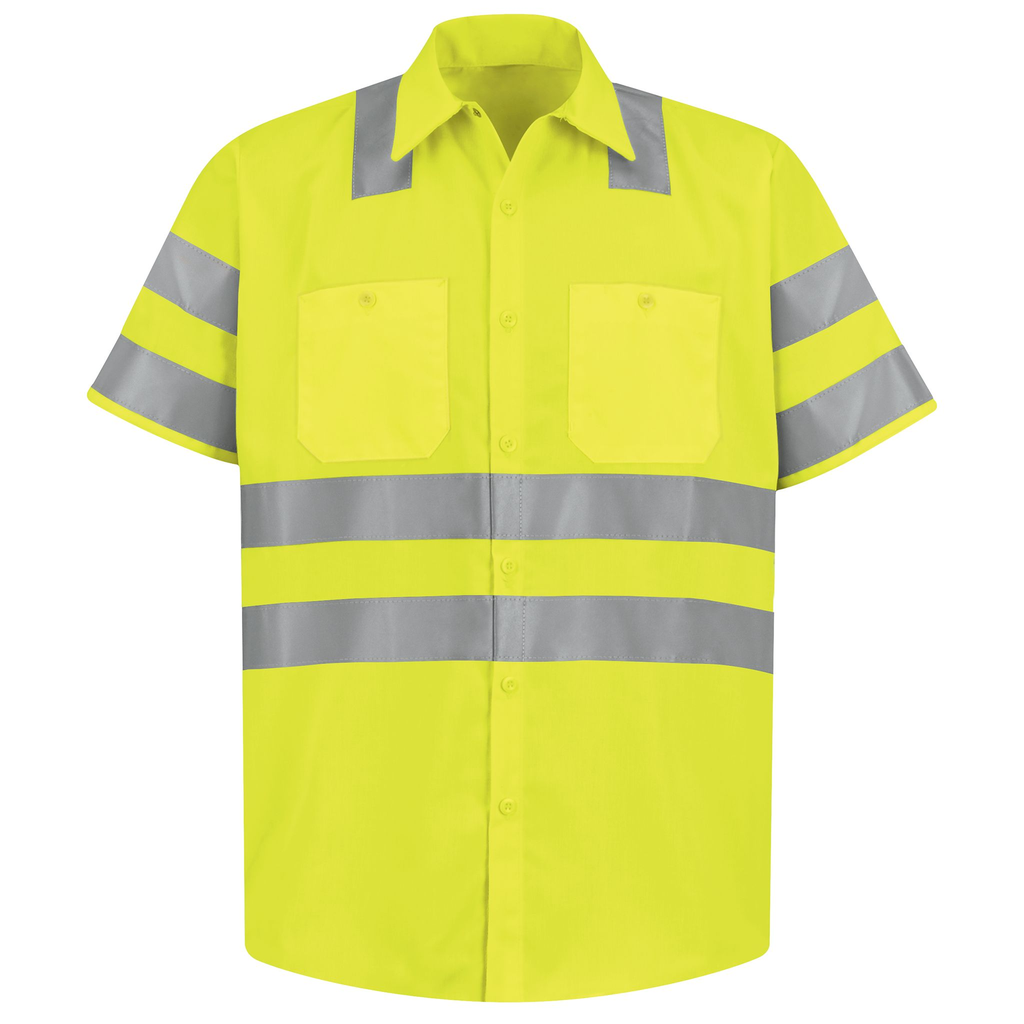 Men's Hi-Visibility Short Sleeve Work Shirt - Type R, Class 3