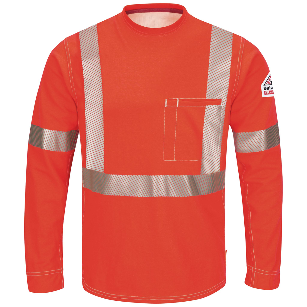 iQ Series® Comfort Knit Men's FR Long Sleeve T-Shirt with Reflective Trim