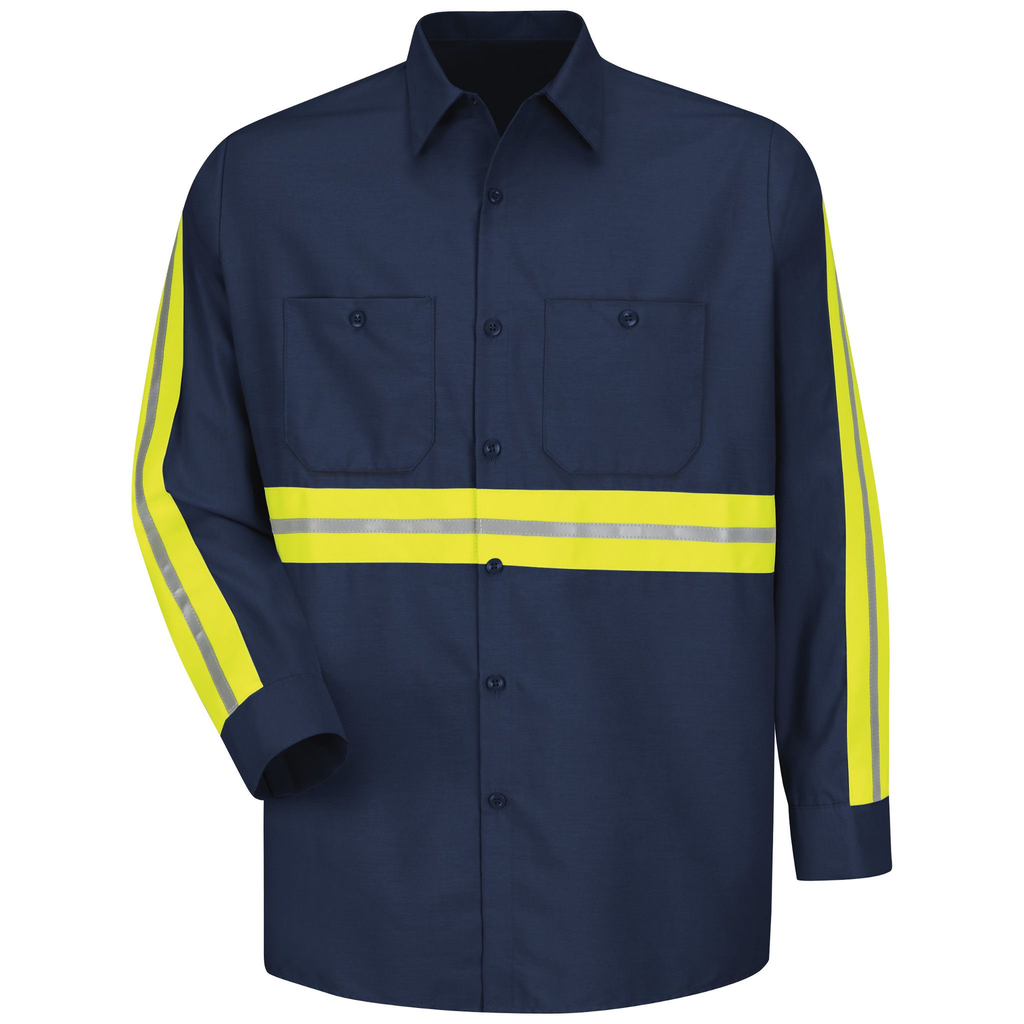 Long Sleeve Enhanced Visibility Industrial Work Shirt