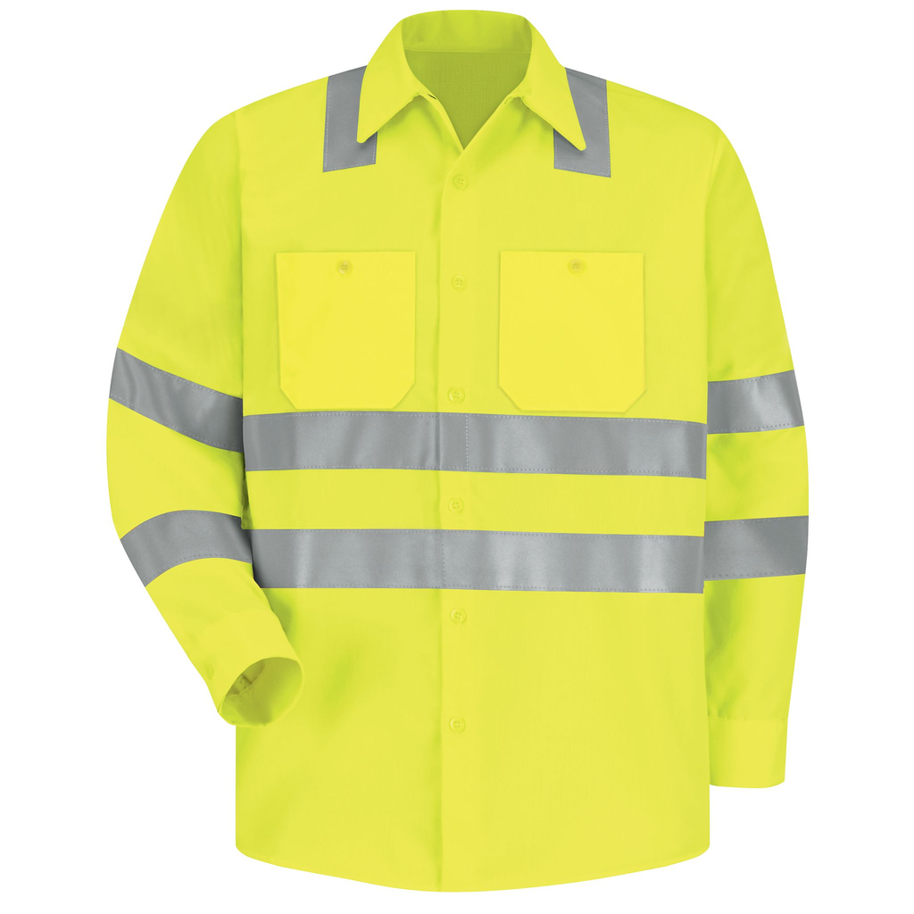 Men's Hi-Visibility Long Sleeve Work Shirt - Type R, Class 3