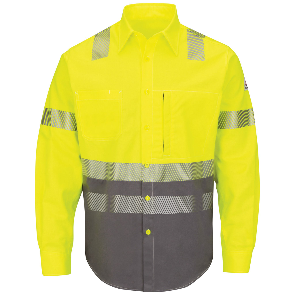 Men's Hi-Visibility Color-Block Uniform Shirt