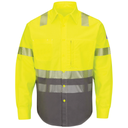 Men's Hi-Visibility Color-Block Uniform Shirt