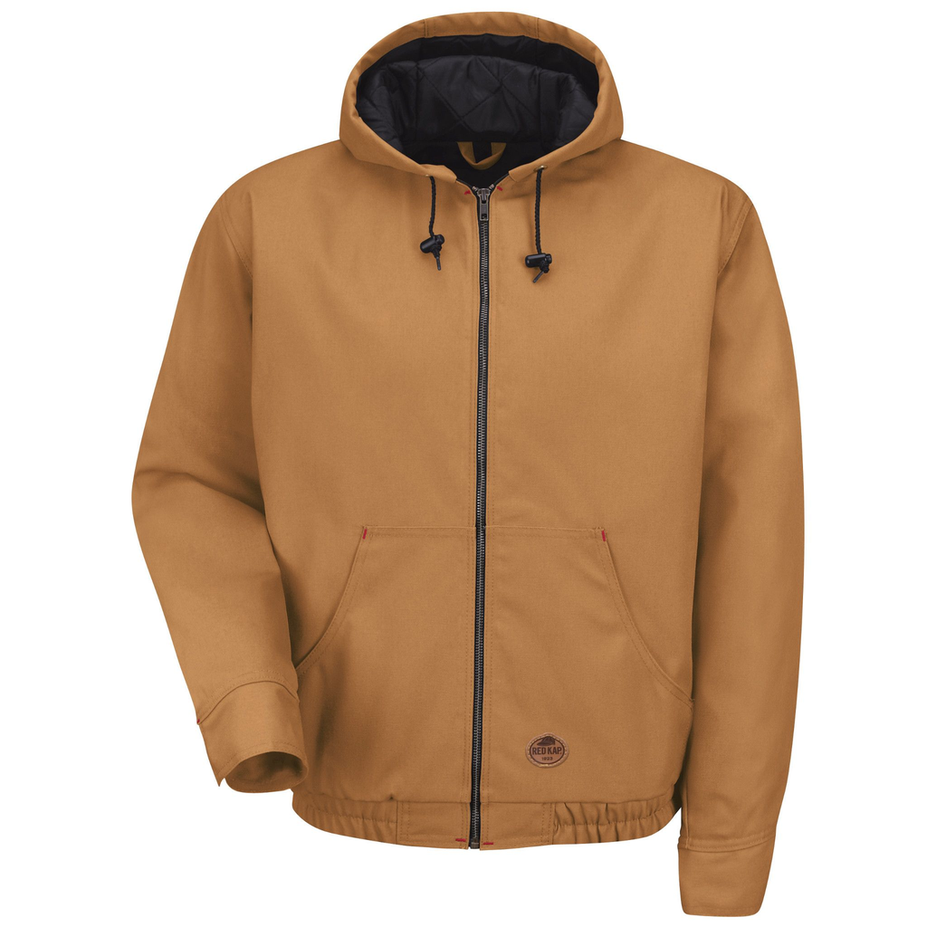 Blended Duck Zip-Front Hooded Jacket
