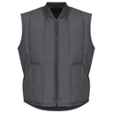 MNS CHARCOAL QUILTED VEST PATCH PKT