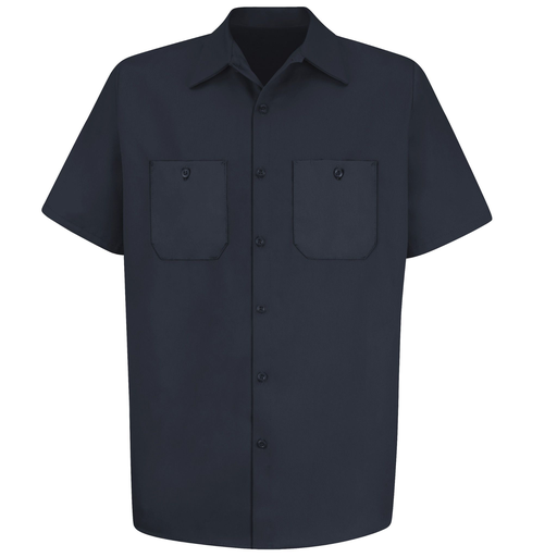 Men's Short Sleeve Wrinkle-Resistant Cotton Work Shirt