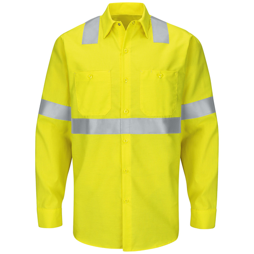 Men's Hi-Visibility Long Sleeve Ripstop Work Shirt - Type R, Class 2