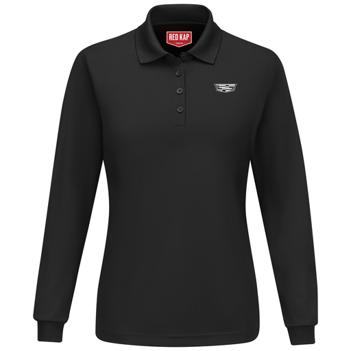 Cadillac® Women's Performance Knit Long Sleeve Core Polo