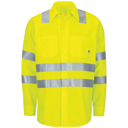 Long Sleeve Hi-Visibility Ripstop Work Shirt with MIMIX® + OilBlok, Type R Class 3