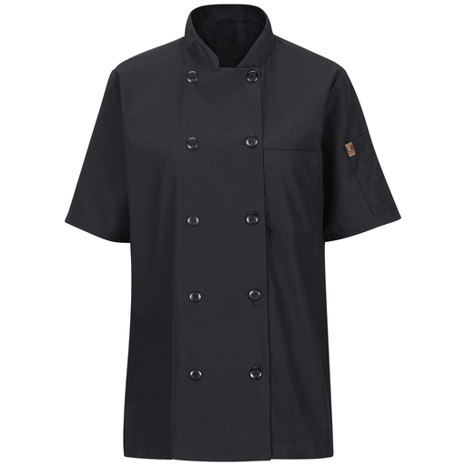 Women's Short Sleeve Chef Coat with OilBlok + MIMIX®