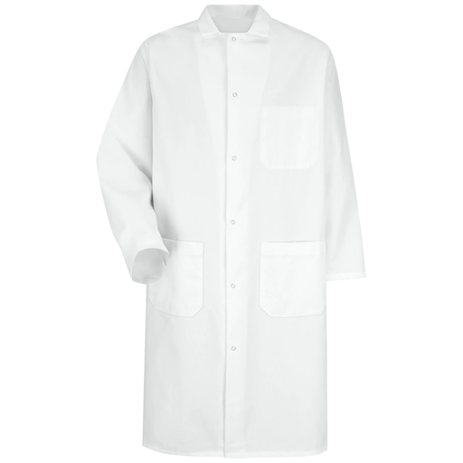 Gripper-Front Butcher Frock with Interior Pocket