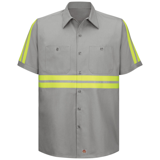 Short Sleeve Enhanced Visibility Cotton Work Shirt