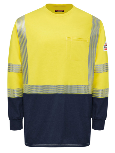 Hi-Visibility Lightweight Colorblock Long Sleeve T-Shirt