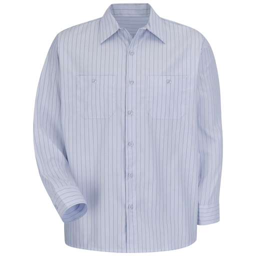 Men's Long Sleeve Industrial Striped Work Shirt