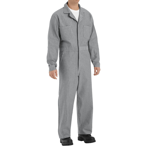 HERRINGBONE BTN FRONT COVERALL